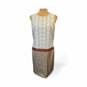 Anne Klein Dress lace colorblock sheath  🤍✨ size 8